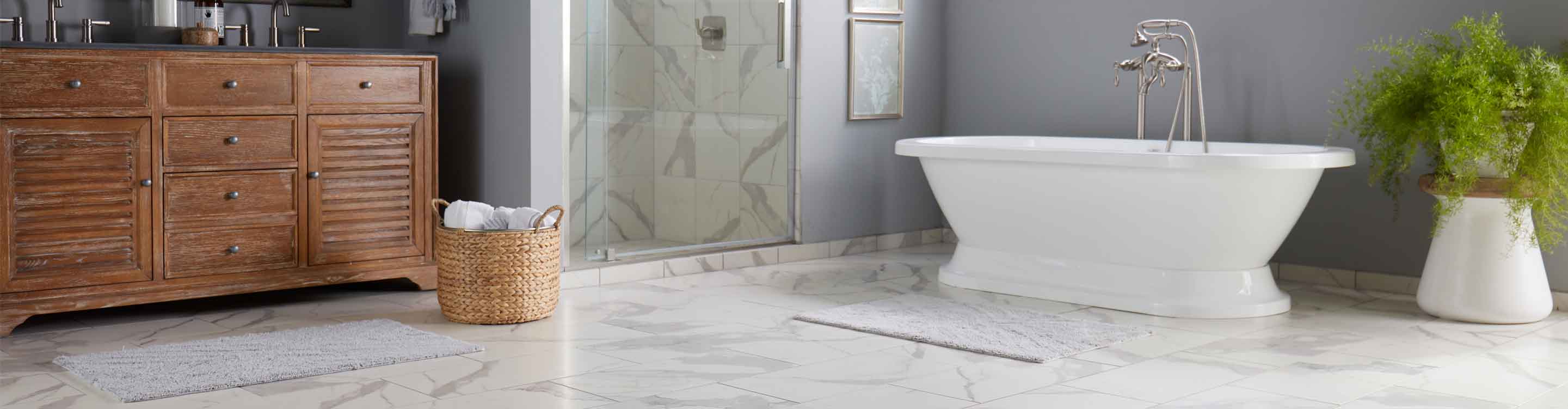 tile flooring in bathroom